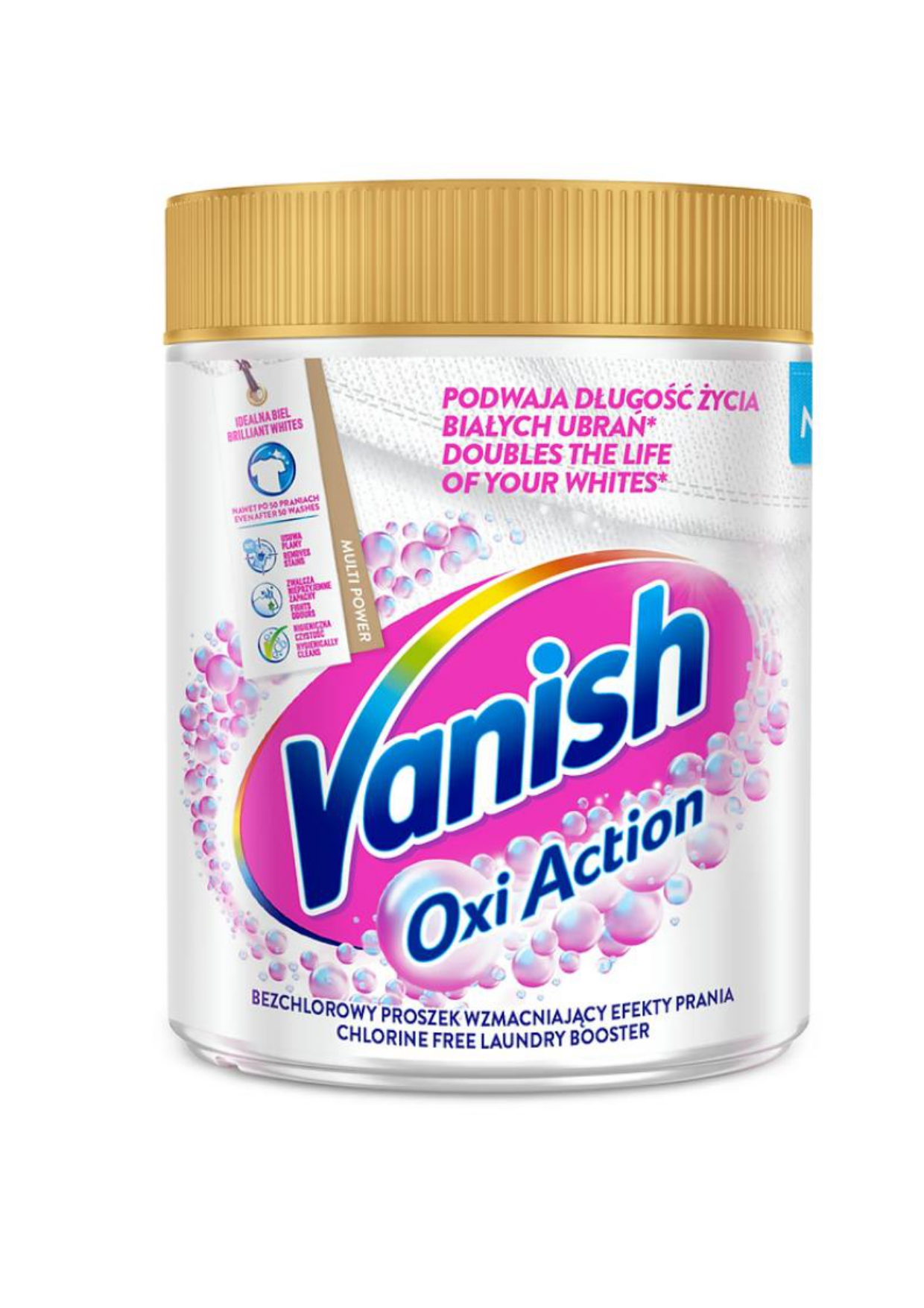 Порошок-плямовивідник для білих тканин Vanish Oxi White, 470 г